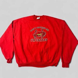 Vintage 1980’s ‘I’m Crabby’ Graphic Sweatshirt Crewneck